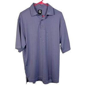 FootJoy Polo Shirt Mens Small Purple Striped Performance Stretch Golf Light